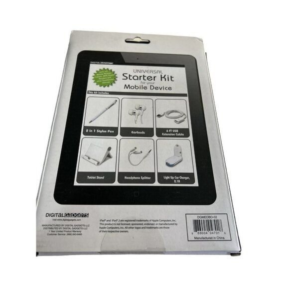 Digital Gadgets Mobile Device 7 Accessories Universal Starter Kit New - Picture 5 of 7